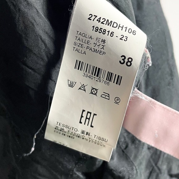 MSGM Giubbino Fleece Jacket Tan Red Floral Sherpa Zip Up Hooded Sz 38 / 4 US